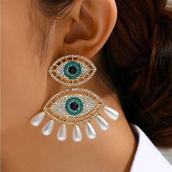 Evil eye earring A468 - Picture 1 of 4